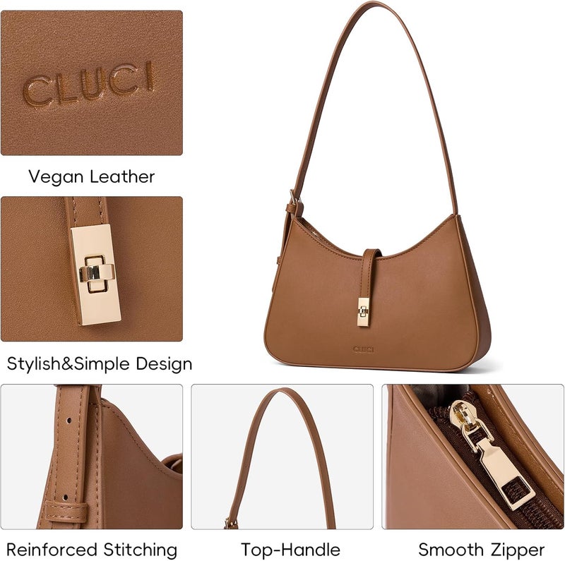 CLUCI Shoulder Bag for Women, Purses for Women, Handbag Hobo Bags Vegan Leather Crossbody Purse with Adjustable Strap - Image 4